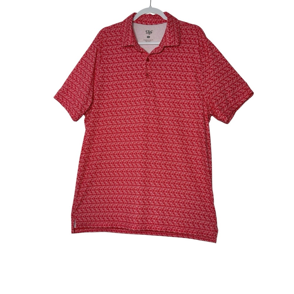 1764‎ Signature Golf Polo Shirt Men XL Short Sleeve Bicycle Golf Outdoor Stretch